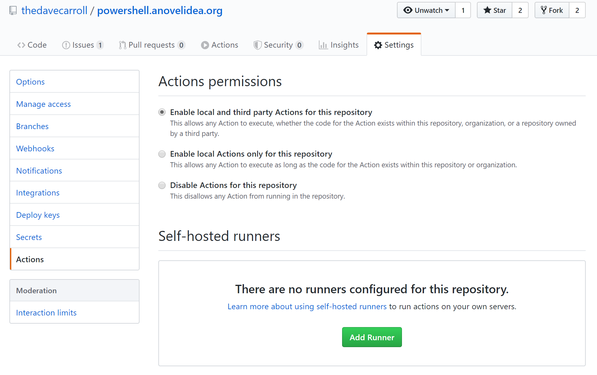 GitHub Actions Permissions Actions Permissions